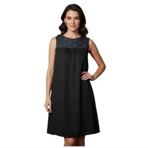 SZ4 Club Monaco Mini Lace Dress black sleeveless dress embroidered floral